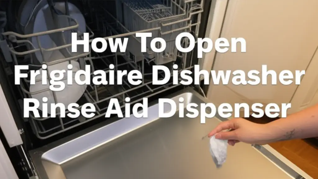 How To Open Frigidaire Dishwasher Rinse Aid Dispenser