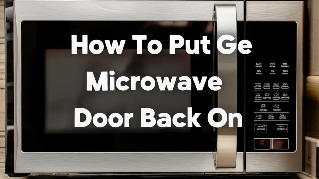 How To Put Ge Microwave Door Back On