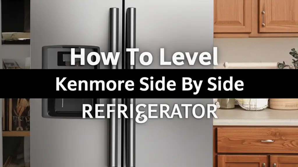 How To Level Kenmore Side By Side Refrigerator