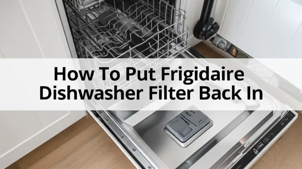 How To Put Frigidaire Dishwasher Filter Back In