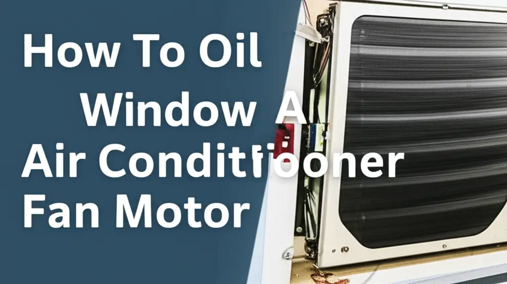How To Oil Window Air Conditioner Fan Motor