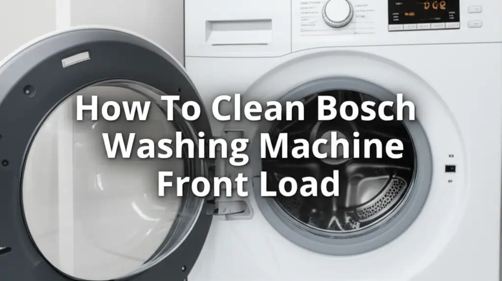 How To Clean Bosch Washing Machine Front Load