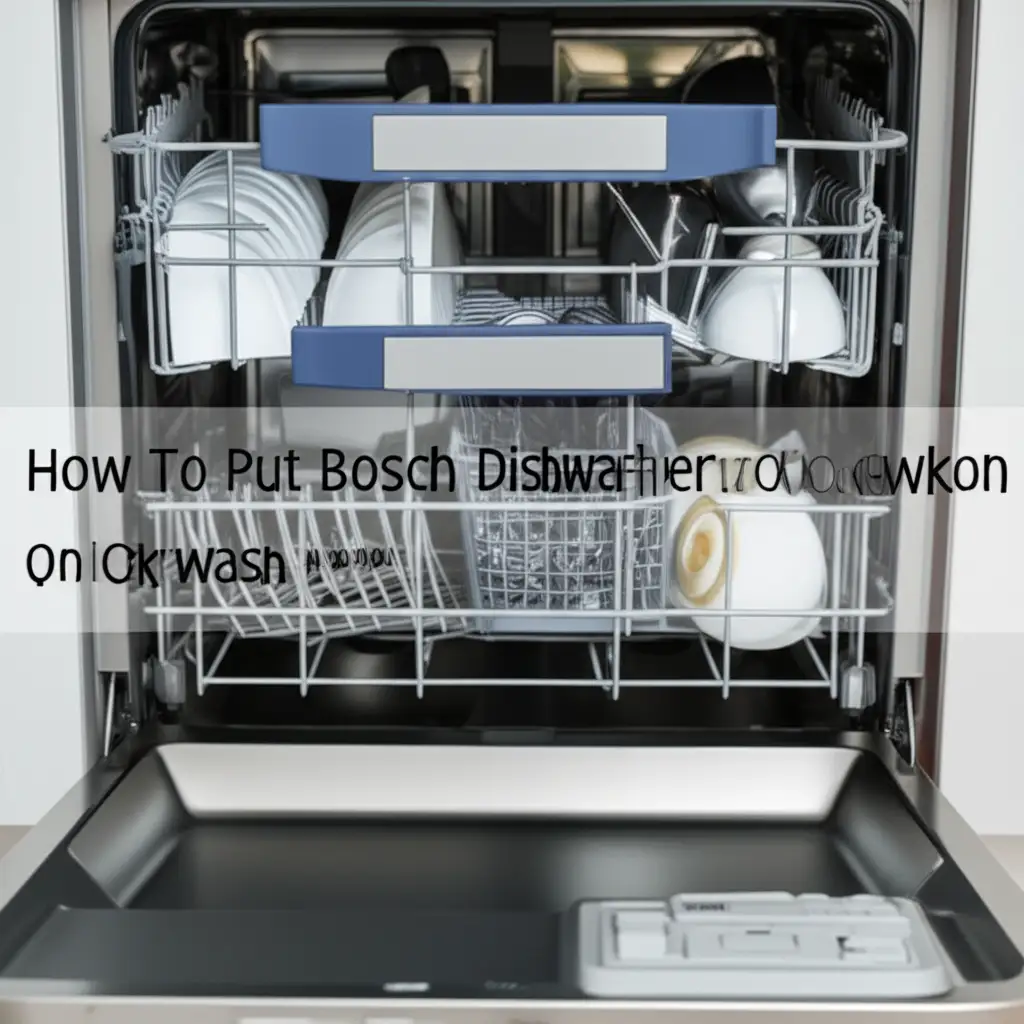 How To Put Bosch Dishwasher On Quick Wash