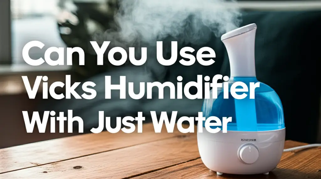 Can You Use Vicks Humidifier With Just Water