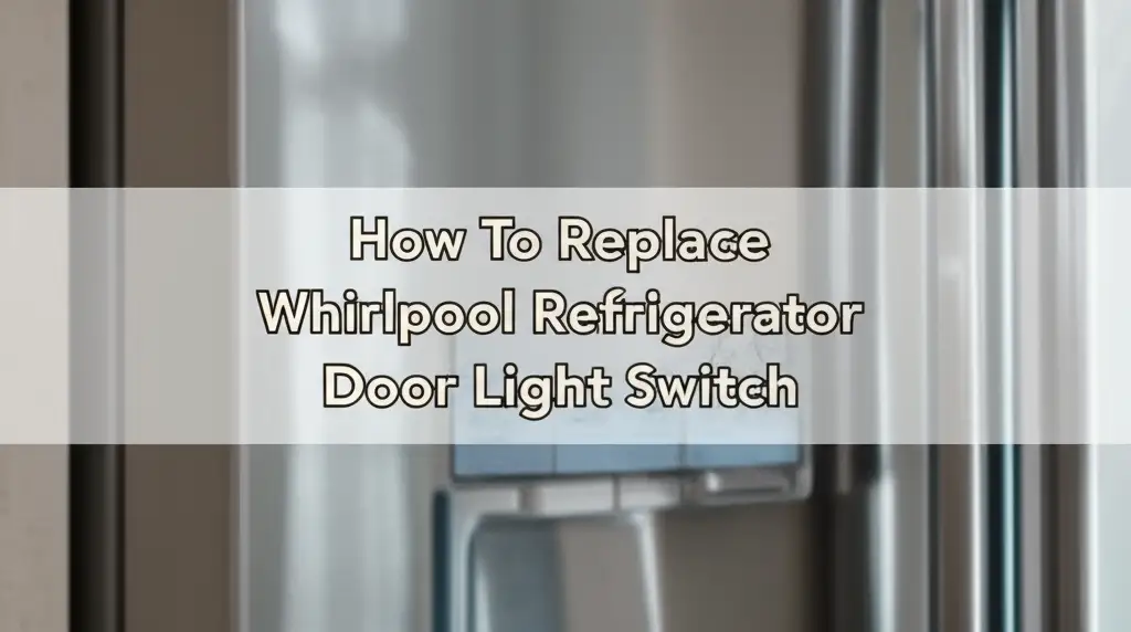 How To Replace Whirlpool Refrigerator Door Light Switch