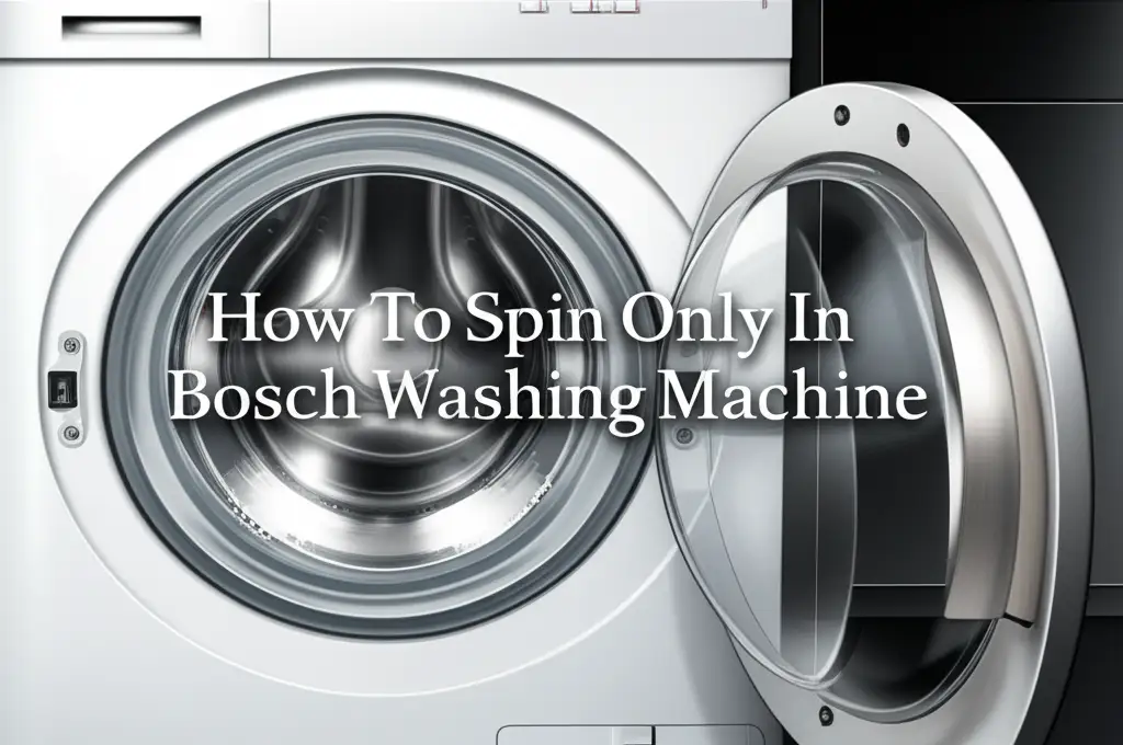 How To Spin Only In Bosch Washing Machine
