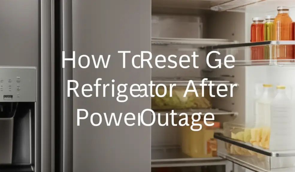 How To Reset Ge Refrigerator After Power Outage