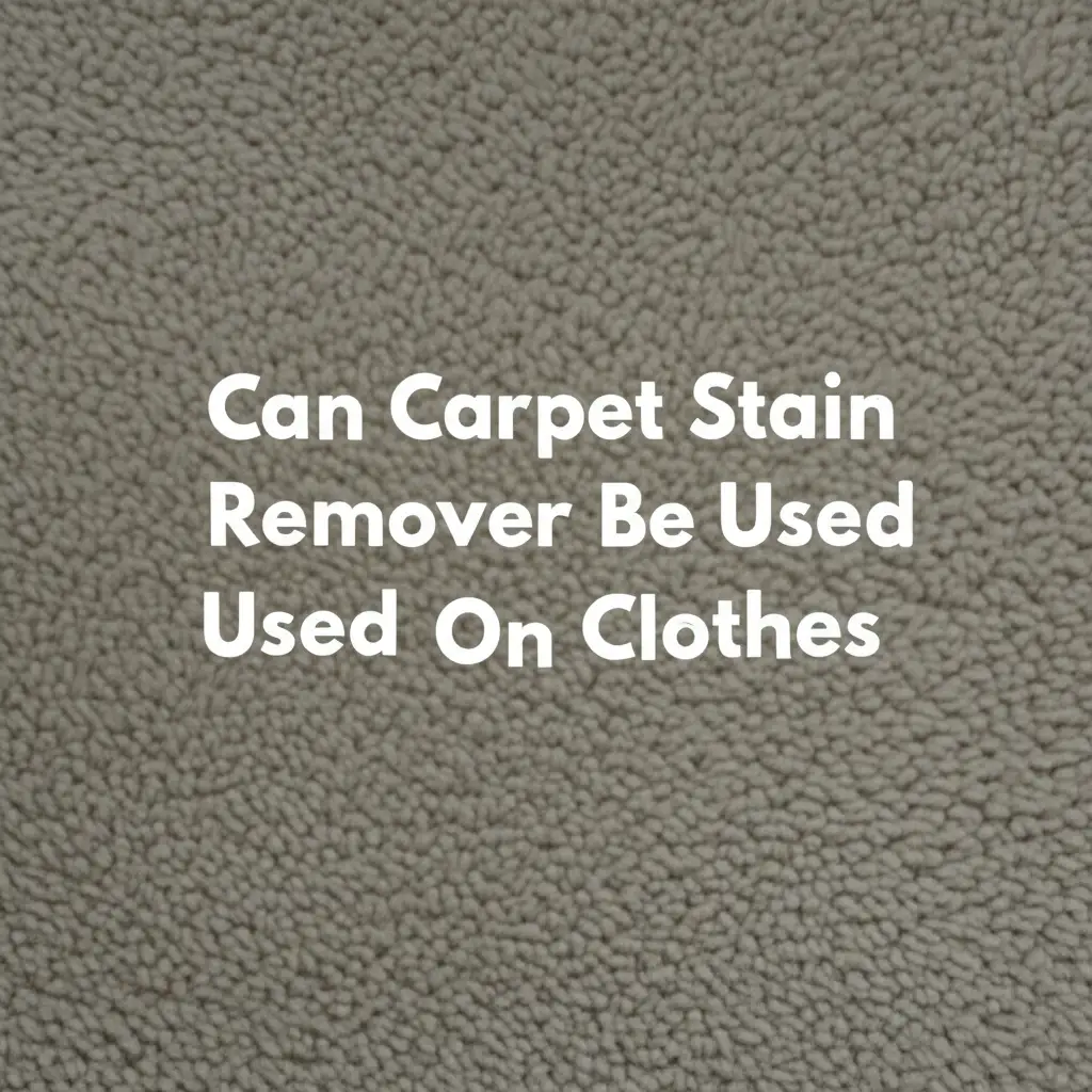 Can Carpet Stain Remover Be Used On Clothes