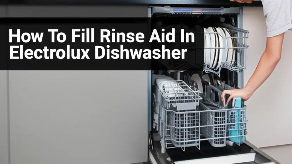 How To Fill Rinse Aid In Electrolux Dishwasher