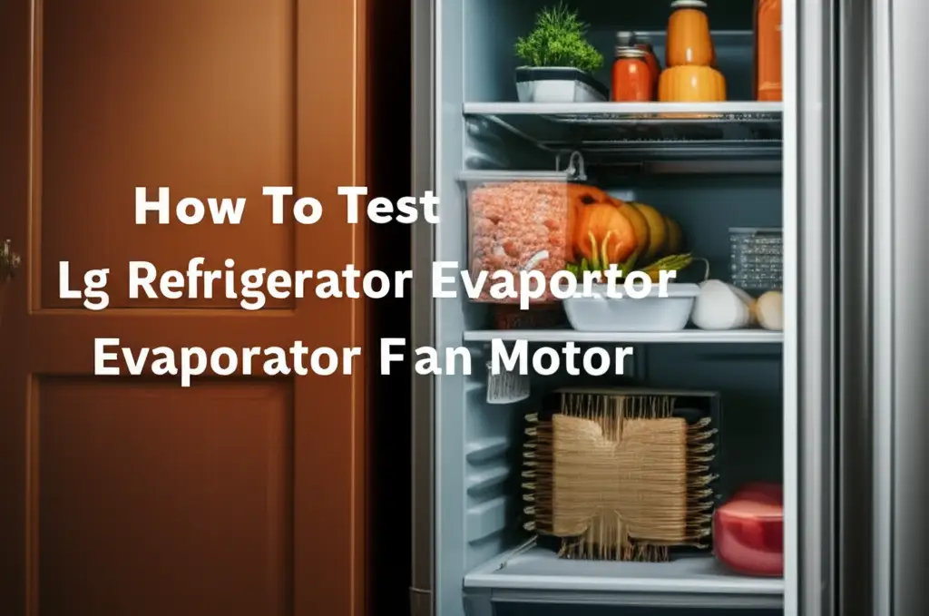 How To Test Lg Refrigerator Evaporator Fan Motor