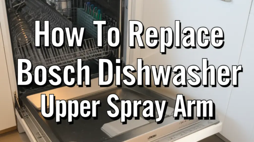 How To Replace Bosch Dishwasher Upper Spray Arm