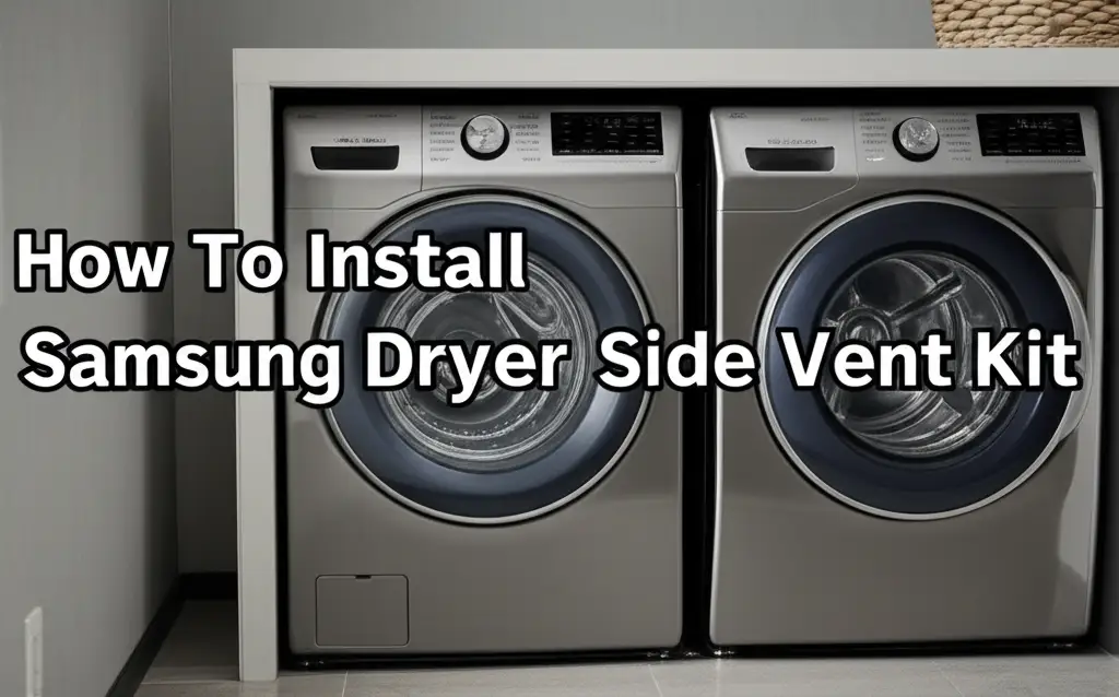 How To Install Samsung Dryer Side Vent Kit