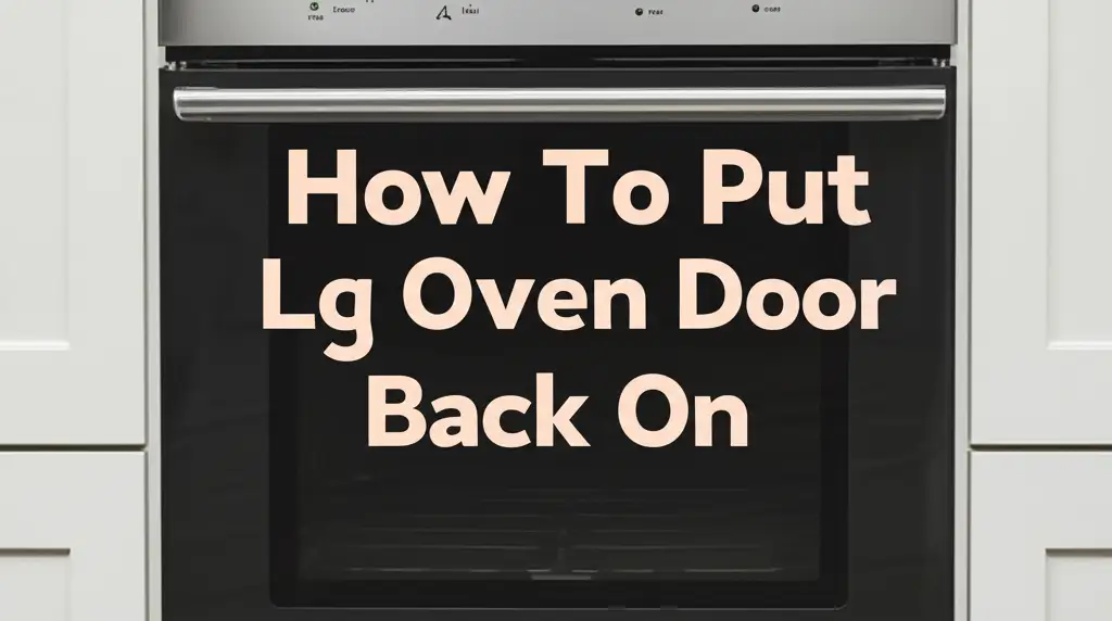 How To Put Lg Oven Door Back On