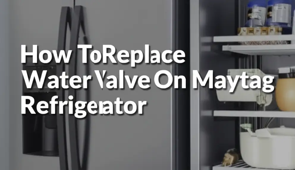 How To Replace Water Valve On Maytag Refrigerator