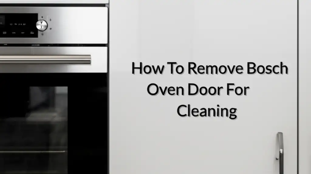 How To Remove Bosch Oven Door For Cleaning