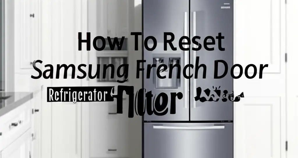 How To Reset Samsung French Door Refrigerator Filter