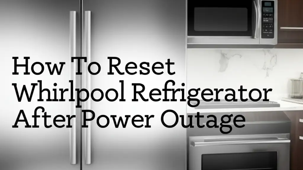 How To Reset Whirlpool Refrigerator After Power Outage