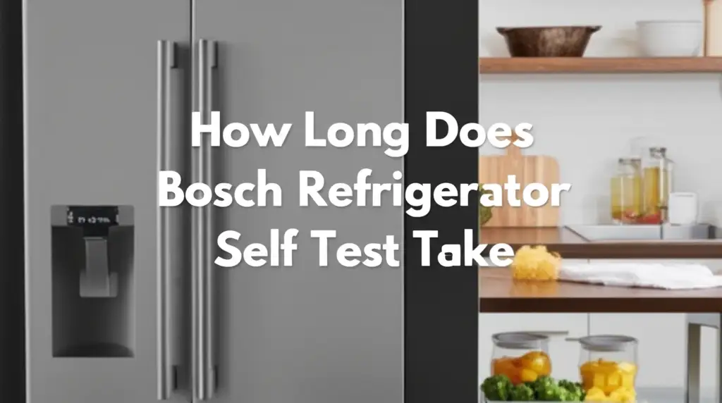 How Long Does Bosch Refrigerator Self Test Take