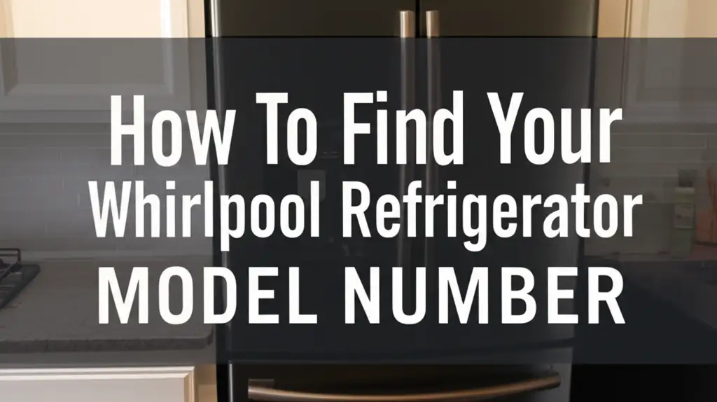 How To Find Your Whirlpool Refrigerator Model Number