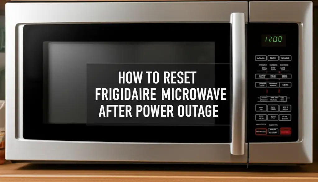 How To Reset Frigidaire Microwave After Power Outage