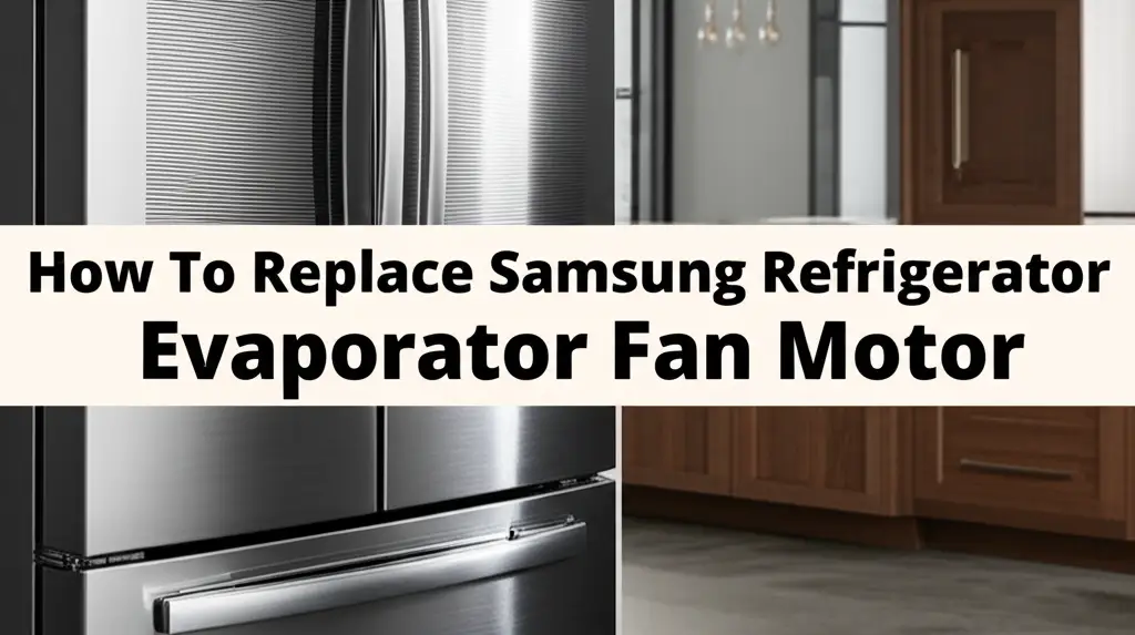 How To Replace Samsung Refrigerator Evaporator Fan Motor