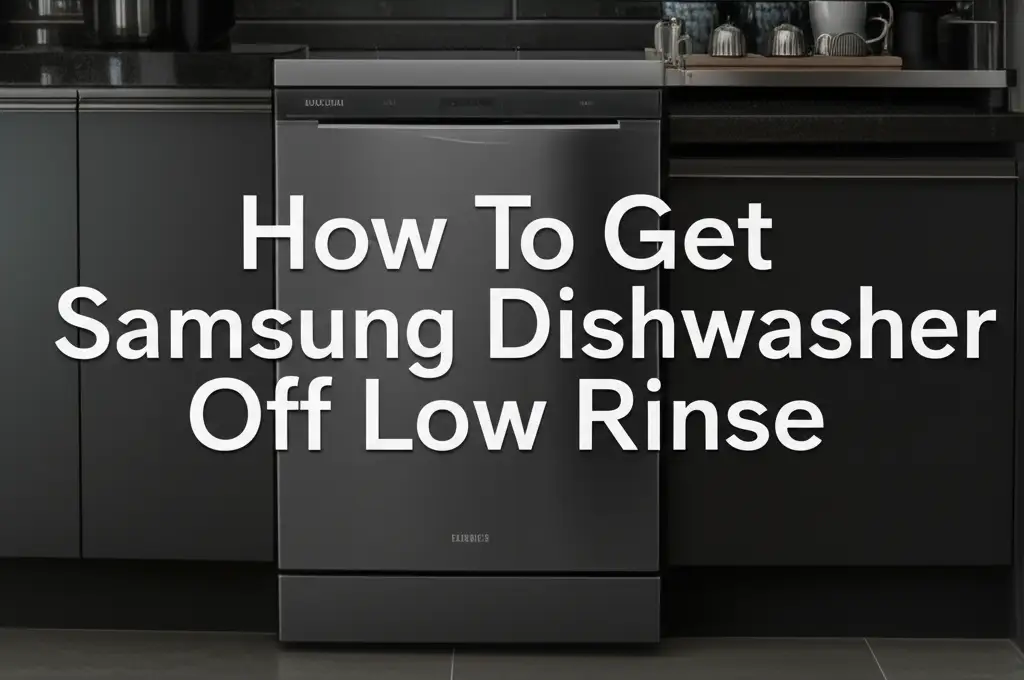 How To Get Samsung Dishwasher Off Low Rinse