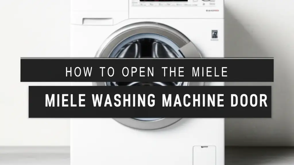 How To Open The Miele Washing Machine Door