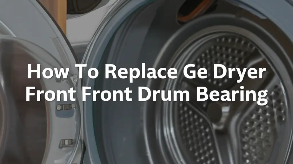 How To Replace Ge Dryer Front Drum Bearing