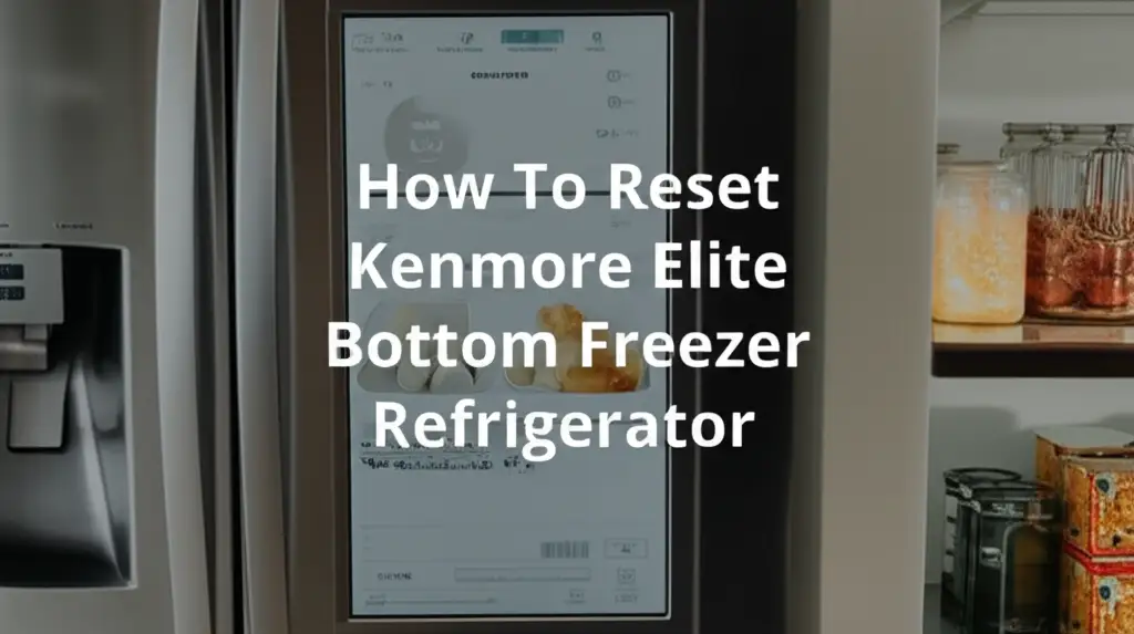 How To Reset Kenmore Elite Bottom Freezer Refrigerator