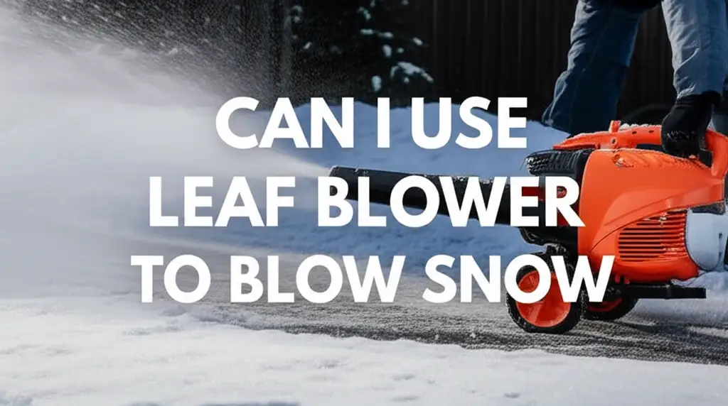 Can I Use Leaf Blower To Blow Snow