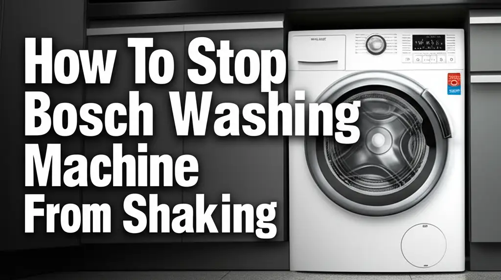 How To Stop Bosch Washing Machine From Shaking