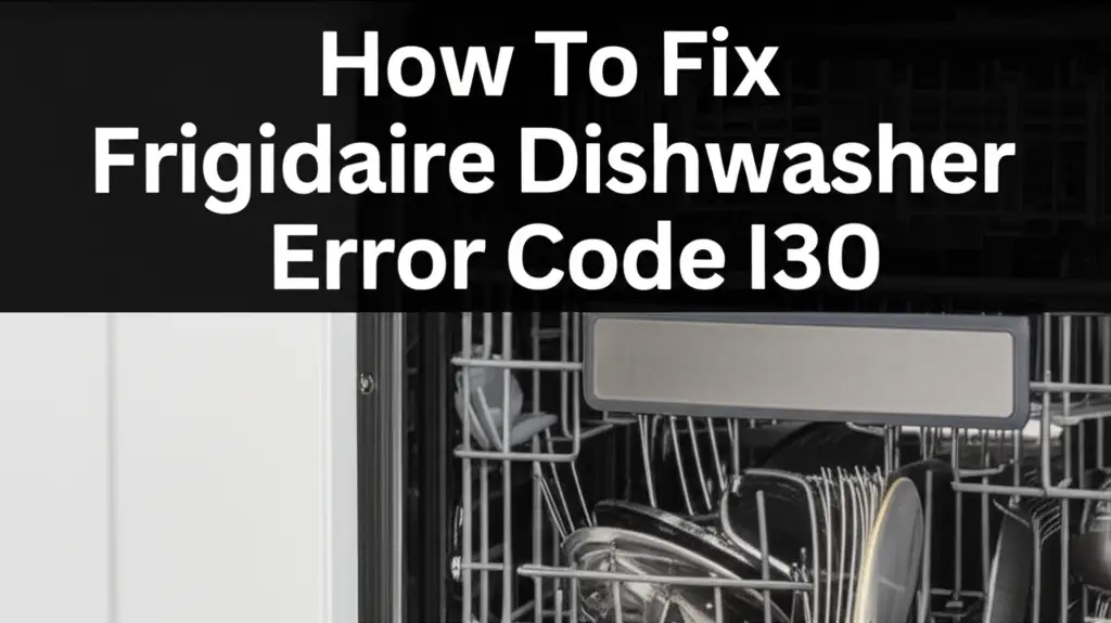 How To Fix Frigidaire Dishwasher Error Code I30