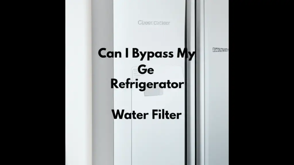 Can I Bypass My Ge Refrigerator Water Filter