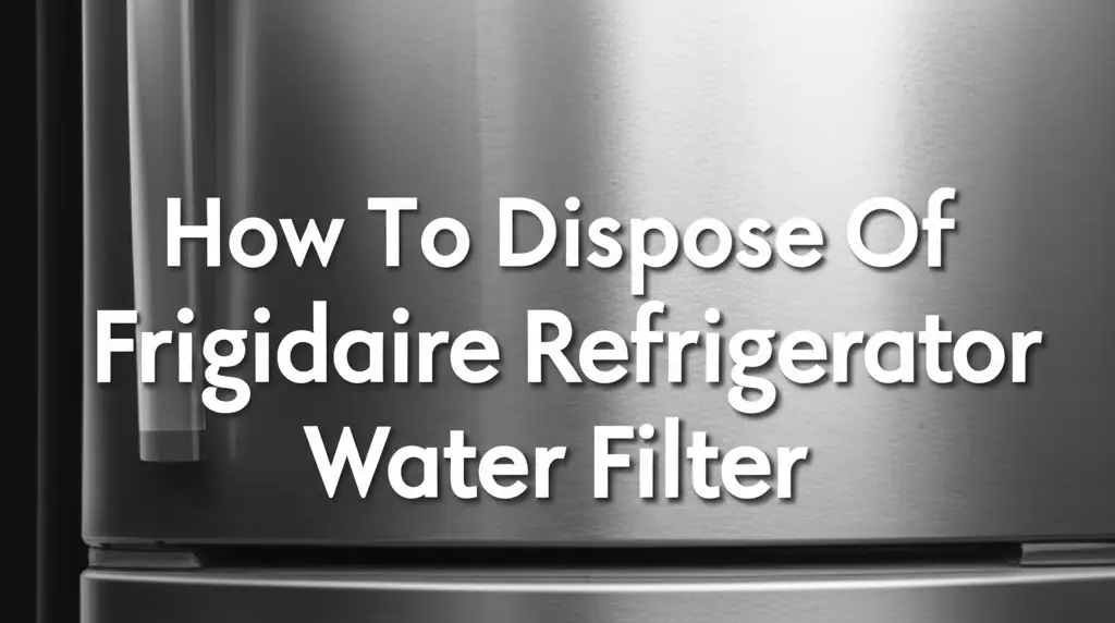 How To Dispose Of Frigidaire Refrigerator Water Filter