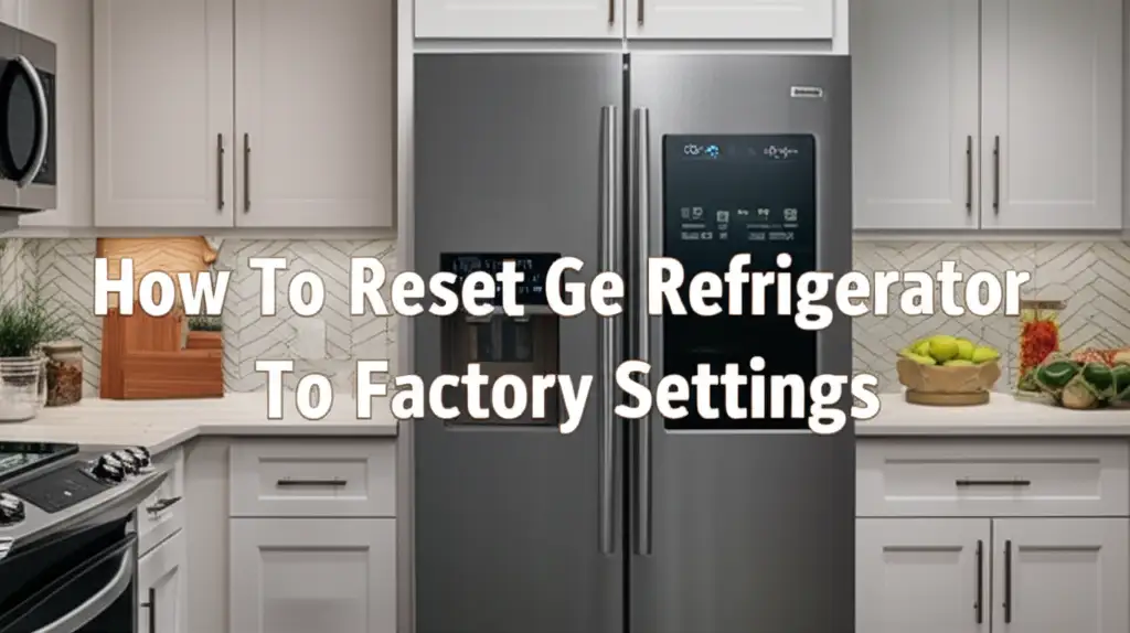 How To Reset Ge Refrigerator To Factory Settings