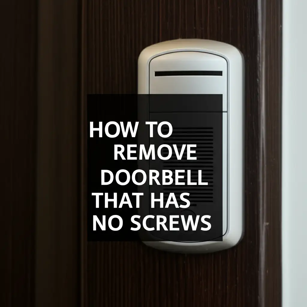How To Remove Doorbell That Has No Screws