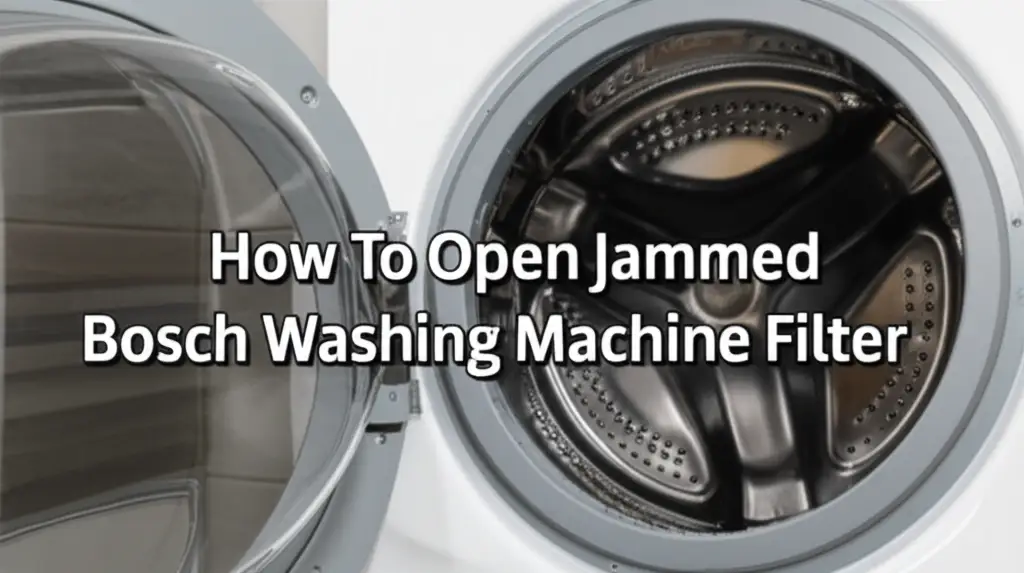 How To Open Jammed Bosch Washing Machine Filter