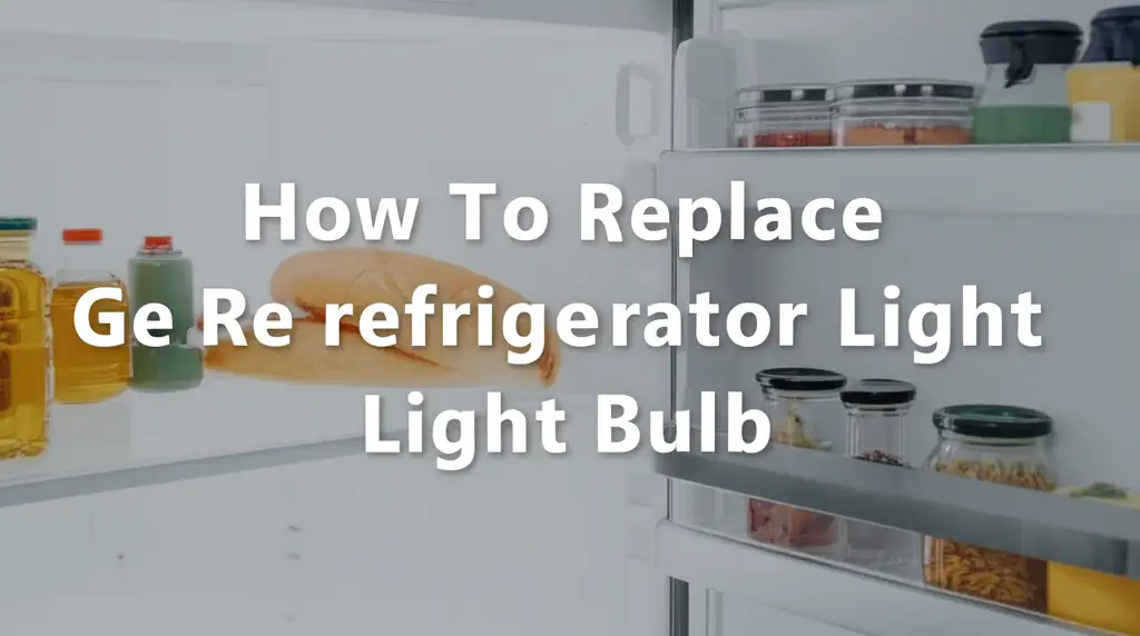 How To Replace Ge Refrigerator Light Bulb