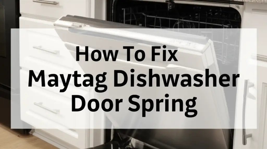 How To Fix Maytag Dishwasher Door Spring