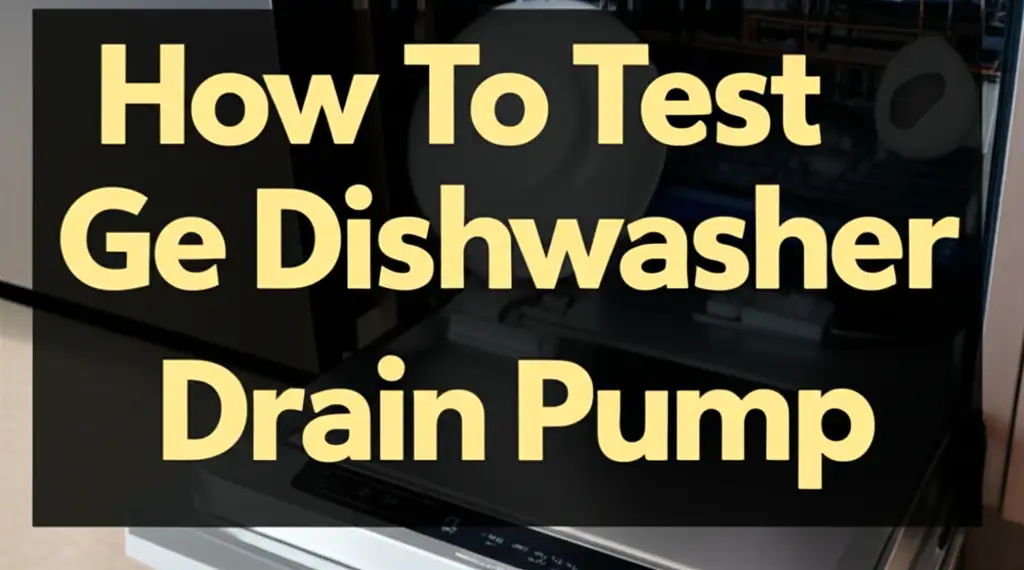 Test Your GE Dishwasher Drain Pump
