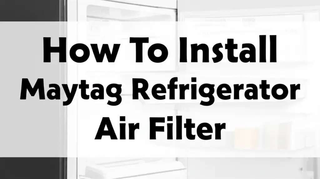 How To Install Maytag Refrigerator Air Filter
