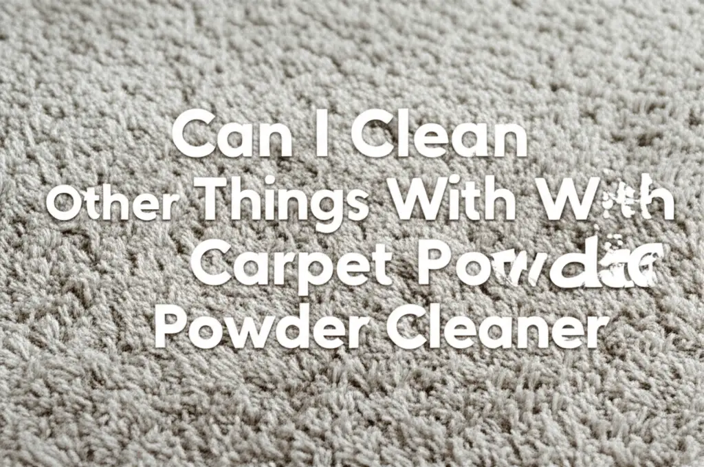 Can I Clean Other Things With Carpet Powder Cleaner