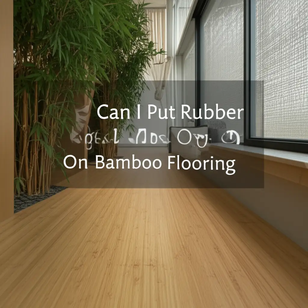 Can I Put Rubber Backed Rugs On Bamboo Flooring