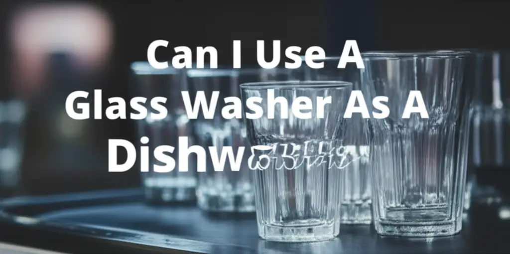 Can I Use A Glass Washer As A Dishwasher