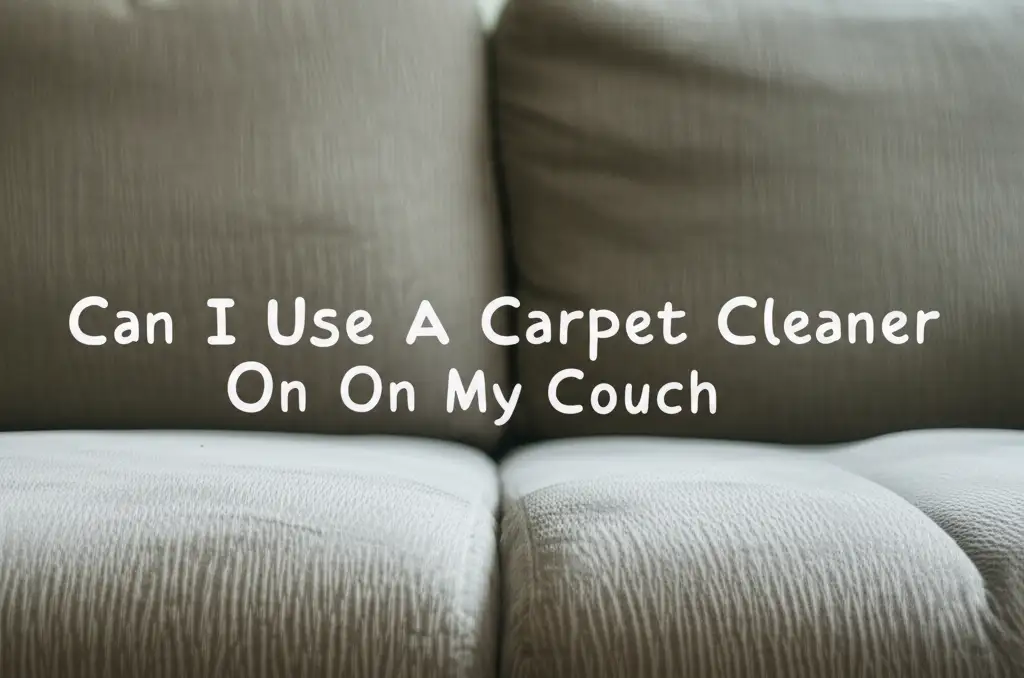 Can I Use A Carpet Cleaner On My Couch