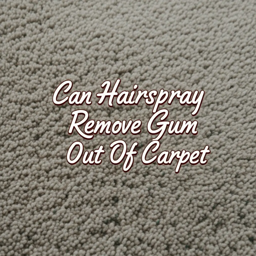 Can Hairspray Remove Gum Out Of Carpet