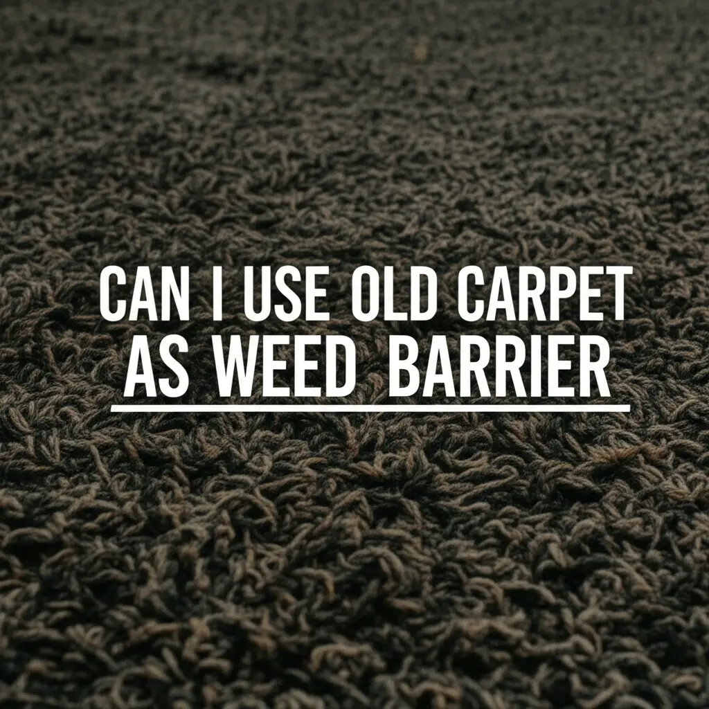 Can I Use Old Carpet As Weed Barrier