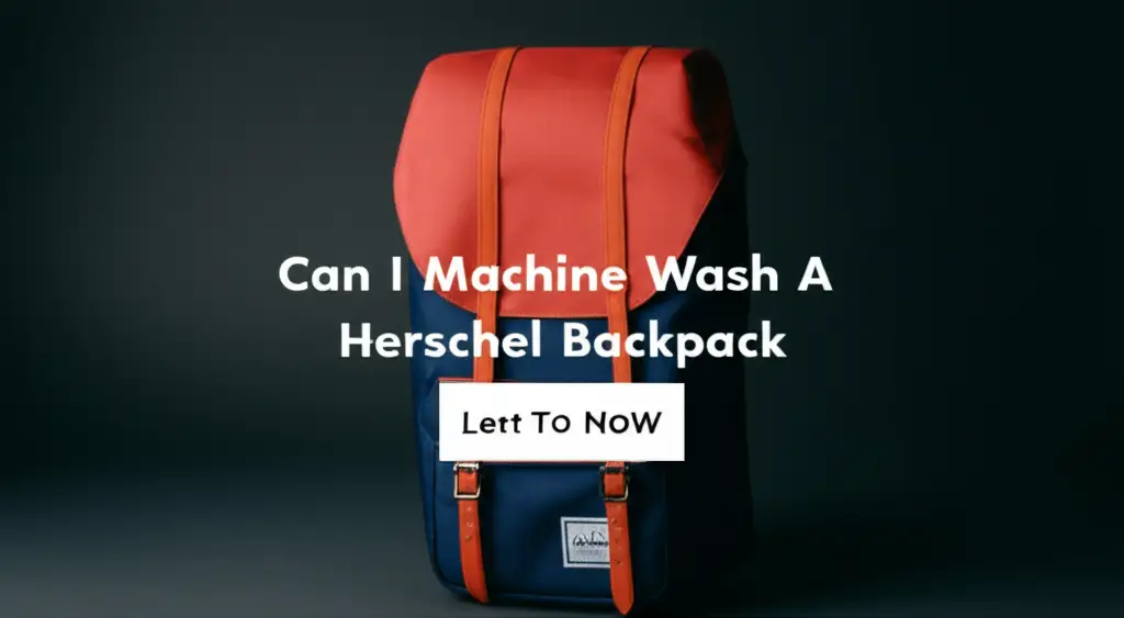 Can I Machine Wash A Herschel Backpack