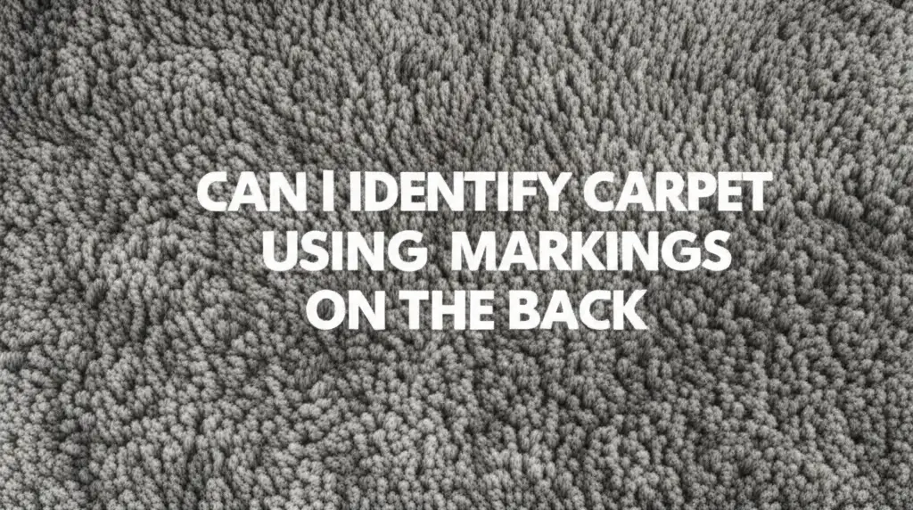 Can I Identify Carpet Using Markings On The Back