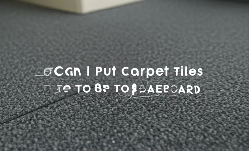 Can I Put Carpet Tiles Up To Baseboard